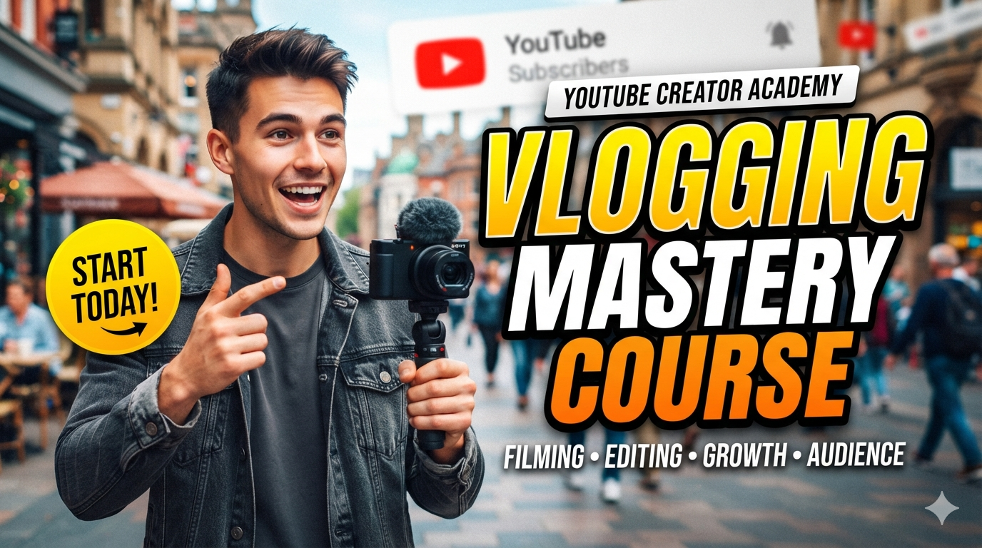 A YouTube Vlogging mastery course